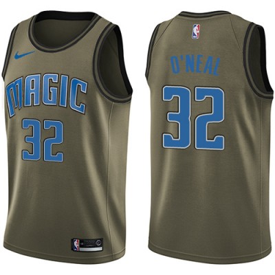 Nike Orlando Magic #32 Shaquille O'Neal Green Salute to Service Youth NBA Swingman Jersey